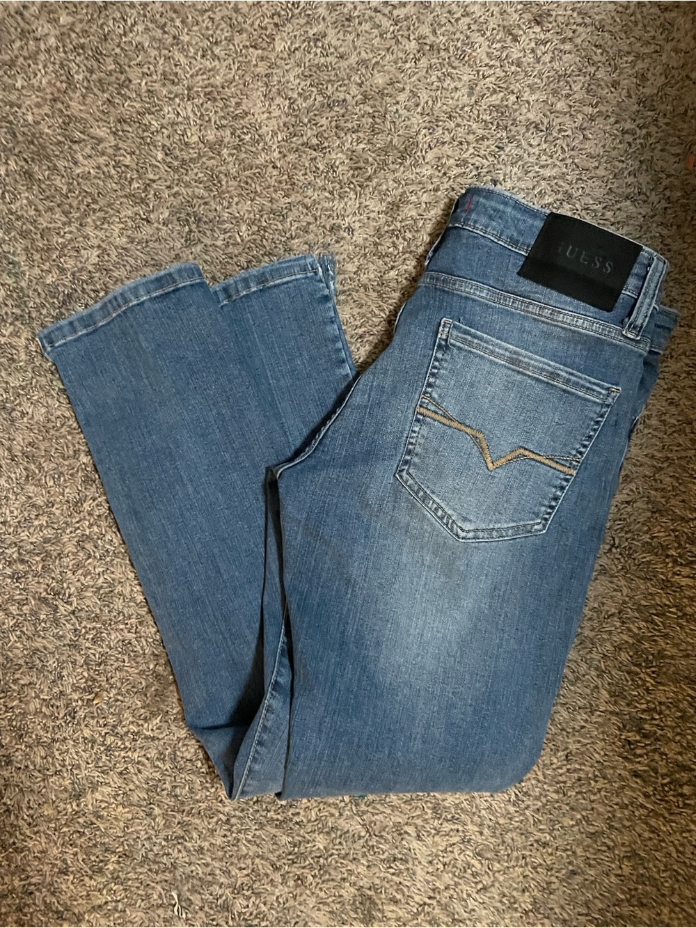 GUESS Medium Rise Skinny  Jeans - medium wash Blue